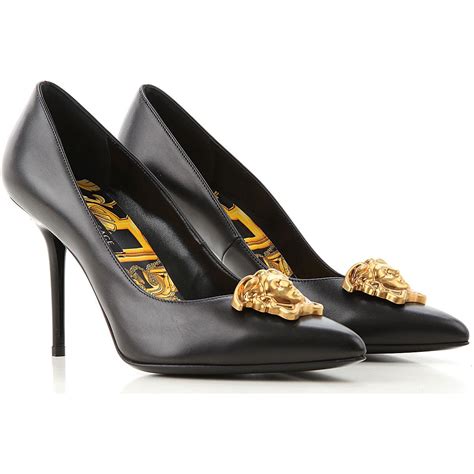 versace black high heels|versace heels price.